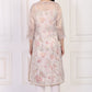 W for Woman Off-White Embroidered Straight Tissue Kurta with Straight Pant Set