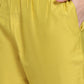 W for Woman Yellow Floral Printed Chanderi Straight Kurta, Pants and Dupatta Set