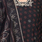 W for Woman Black Embroidered A-Line Kurta with Straight Pant and Dupatta Set