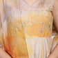 W for Woman Beige Embroidered Organza Anarkali Kurta Set Dupatta Set