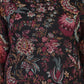 W for Woman Black Floral Printed Embellished A-Line Georgette Kurta with Pant Set