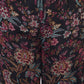 W for Woman Black Floral Printed Embellished A-Line Georgette Kurta with Pant Set