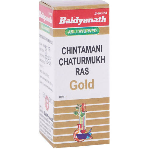 Baidyanath Jhansi Chintamani Chaturmukh Ras With Gold | Swadesiicart
