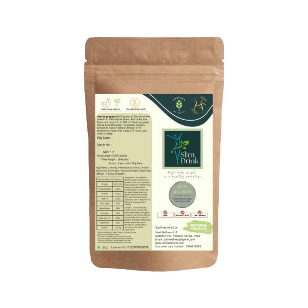 Satvi Wellness Slim Drink - Herbal Drink Mix | Swadesiicart