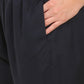 W for Woman Blue Solid Embroidered Rayon Flax A-line Tunic and Straight Pants Co-ord Set