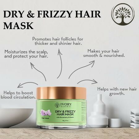 Ivory Natural Dry Rough Hair Mask For Smooths Hair, Frizz Reduction | Swadesiicart