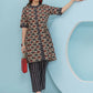 Joban Fashion Elephant Printed Co Ord Set - Beige - Swadesiicart