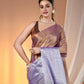 Exclusive Collection Beautiful Copper Tissue Silk Hand Weaving Handloom Saree With Running Blouse Piece - Swadesiicart