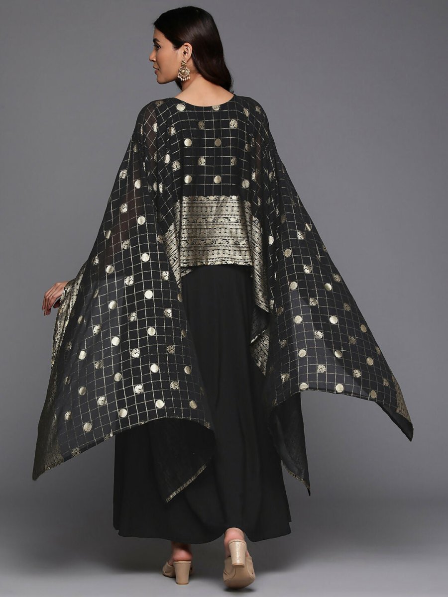 Ahalyaa Women's Traditional wear Ethnic Dress - Black | Swadesiicart