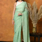 Very Much Indian Designer Mul Cotton Handloom Saree with Sequins - Sea Green | Swadesiicart
