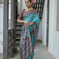 Vishnu Weaves Women's Firozi Soft Tussar Silk Saree with Blouse - Swadesiicart