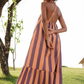 Aayaa Designer Printed Full Flared Gown - Multi Color