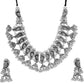 Parrot Design Silver Color Choker with Ghungru Necklace Set