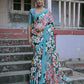 Vishnu Weaves Women's Green Cotton Silk Printed Saree with Blouse - Swadesiicart
