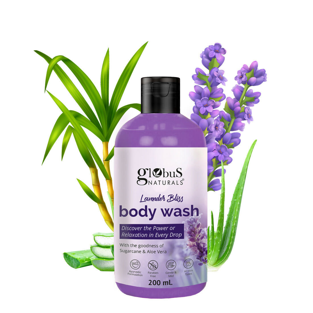Globus Naturals Lavender Body Wash | Swadesiicart