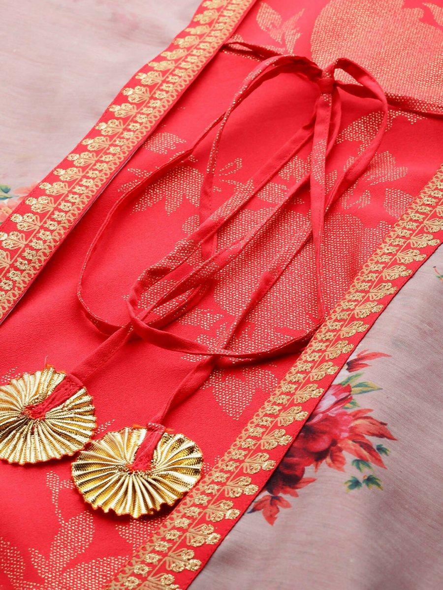 Ahalyaa Women's Traditional wear Ethnic Dress - Red | Swadesiicart