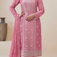 Anaita Light Pink Chinon Embroidered Thread Work Stitched Salwar Suit