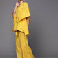 Ahalyaa Women Mustard Yellow Floral Printed Pure Cotton Co-Ords - Swadesiicart