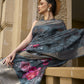 Lovely Navy Blue Polly Brasso Designer Saree - Emponline | Swadesiicart