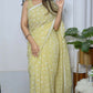 Vamsee Patangiyu Yellow Georgette Saree - Swadesiicart