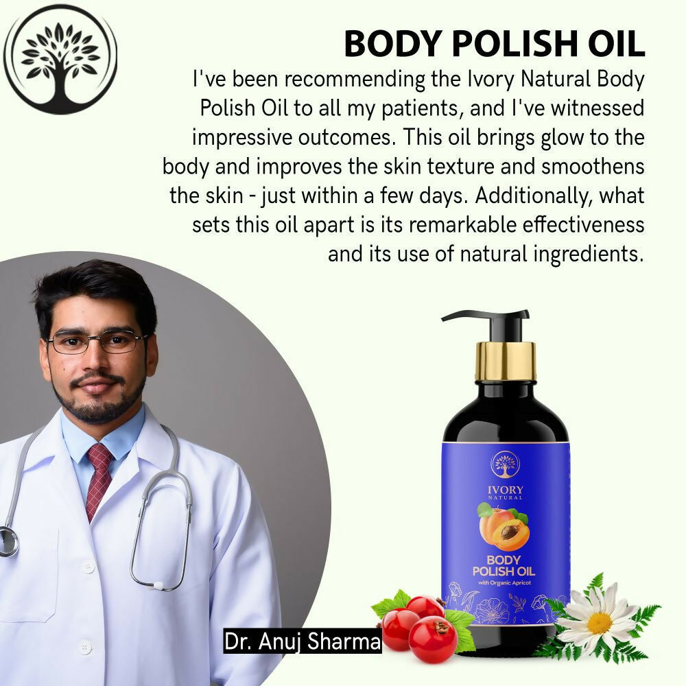 Ivory Natural Body Polish Oil For Exfoliate, Hydrate, & Renew For Radiant Results | Swadesiicart