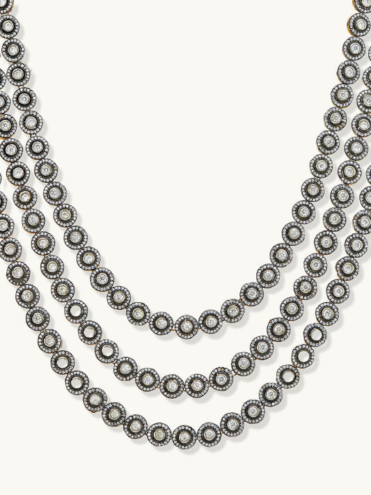 Nuyug 22k Gold Plated Multi-Layered Necklace | Swadesiicart