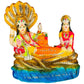 Blissful Polymer Unbreakable Action Lord Vishnu Laxmi Idol
