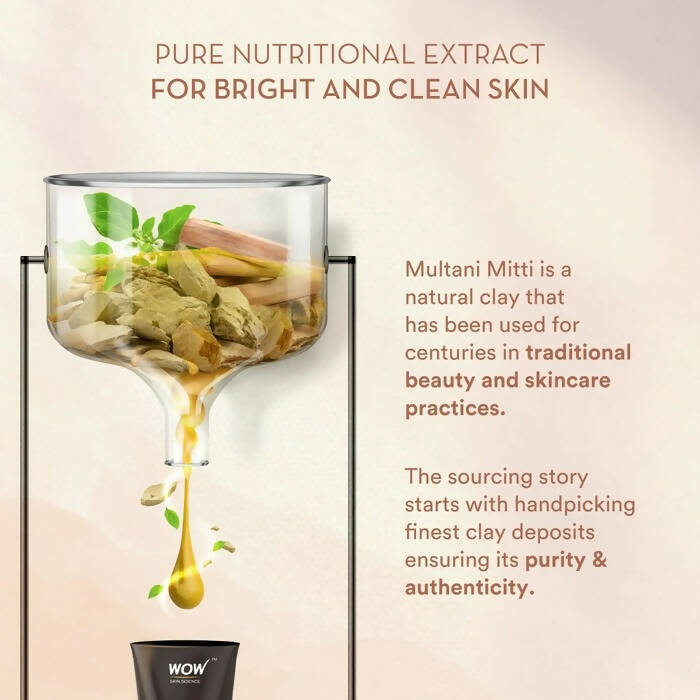Wow Skin Science Purifying Multani Mitti Face Wash - Swadesiicart