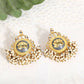 Joban Fashion Women Lotus Style Matte Gold Earrings | Swadesiicart