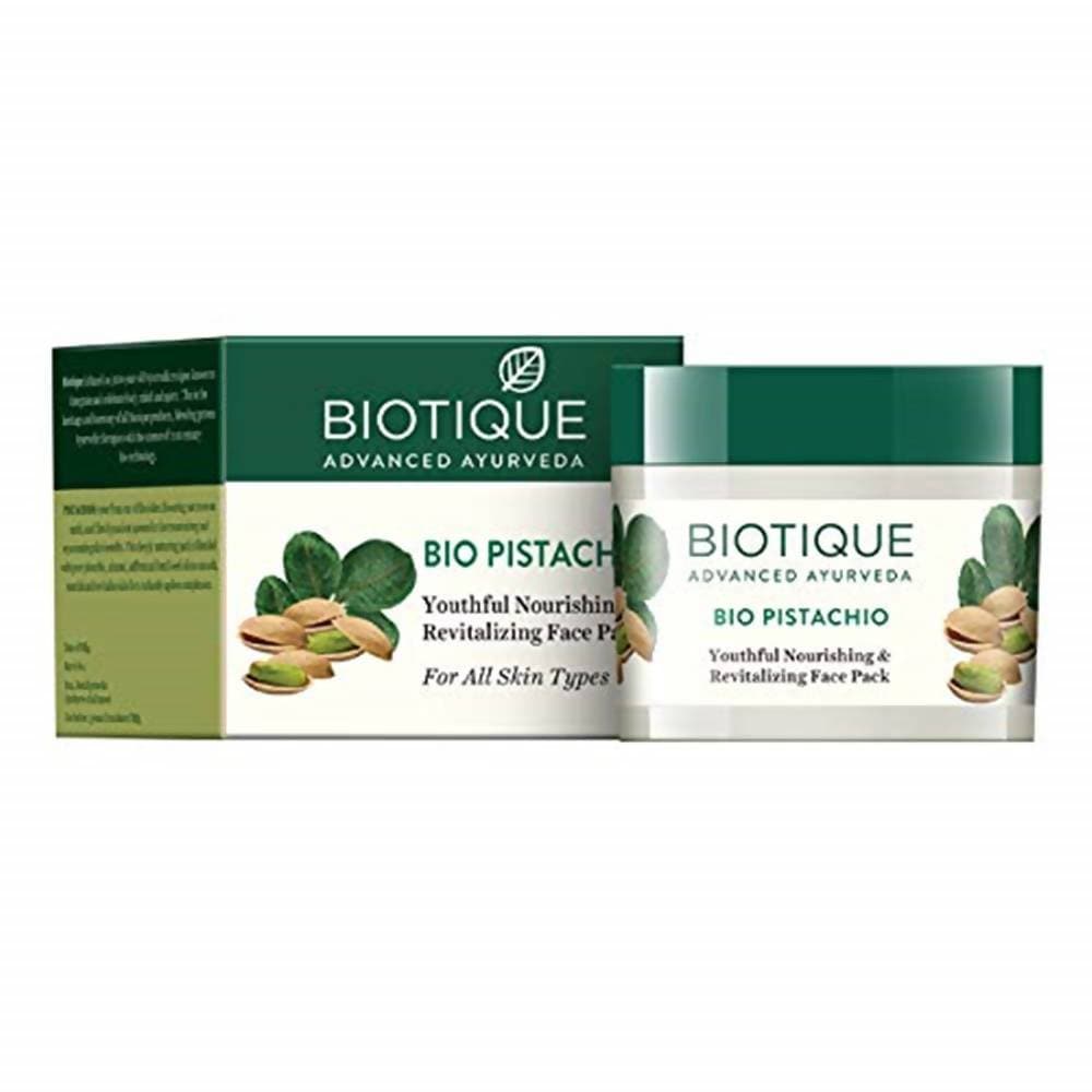 Biotique Bio Pistachio Youthful Nourishing & Revitalizing Face Pack - Swadesiicart