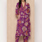 Ahalyaa Women's Traditional wear Kurta Set - Purple | Swadesiicart