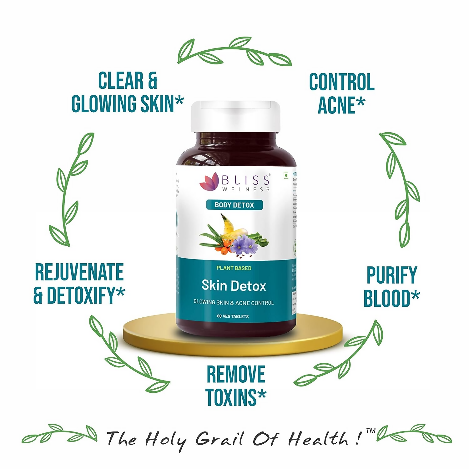 Bliss Welness Skin Detox Tablets - Swadesiicart