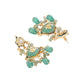 Nuyug 22K Gold Plated Lush Green Maang Tikka & Earrings Set | Swadesiicart