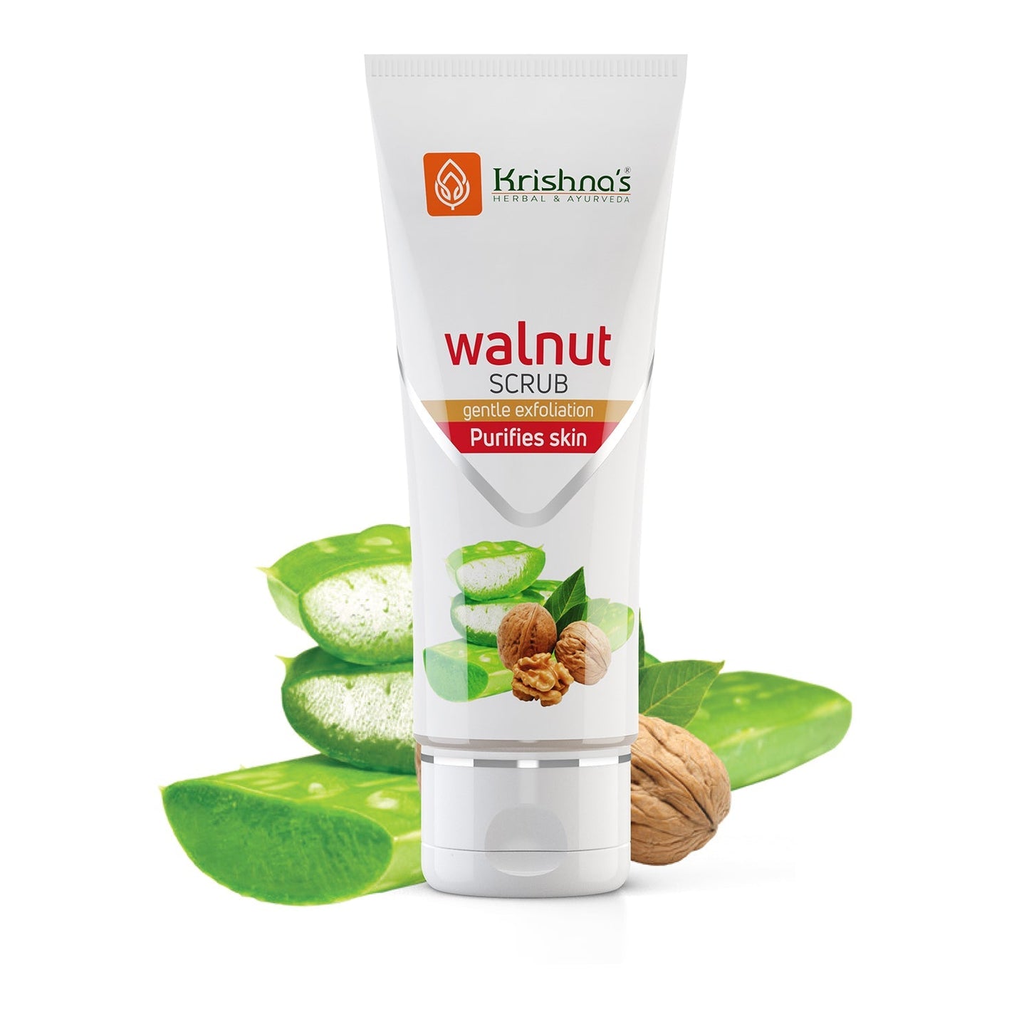 Krishna'S Herbal & Ayurveda Aloevera Walnut Scrub | Swadesiicart