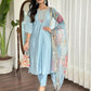 Lavender Viscose chanderi Stitched Suit With Dupatta - Tanisha | Swadesiicart