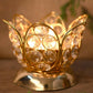 CraftVatika Gold Toned Crystal Lotus Shaped Diya | Swadesiicart