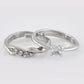 VOJ Stainless Steel Cubic Zirconia Silver Plated Adjustable Ring Set for Couple | Swadesiicart