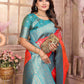 Joban Fashion Pink Banarasi Soft Silk Woven Saree | Swadesiicart