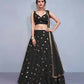 Jyoti Fashion Beautiful Black Embroidered with Mirror work Art Silk Party Wear Lehenga Choli with Dupatta | Swadesiicart