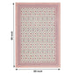 Blocks Of India Hand Block Printed Cotton Rectangular Table Cloth - Pink Kalamkari