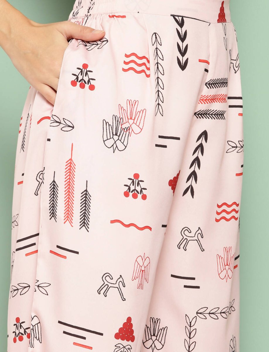 Ahalyaa Women's Traditional Wear Co-ods - Peach | Swadesiicart