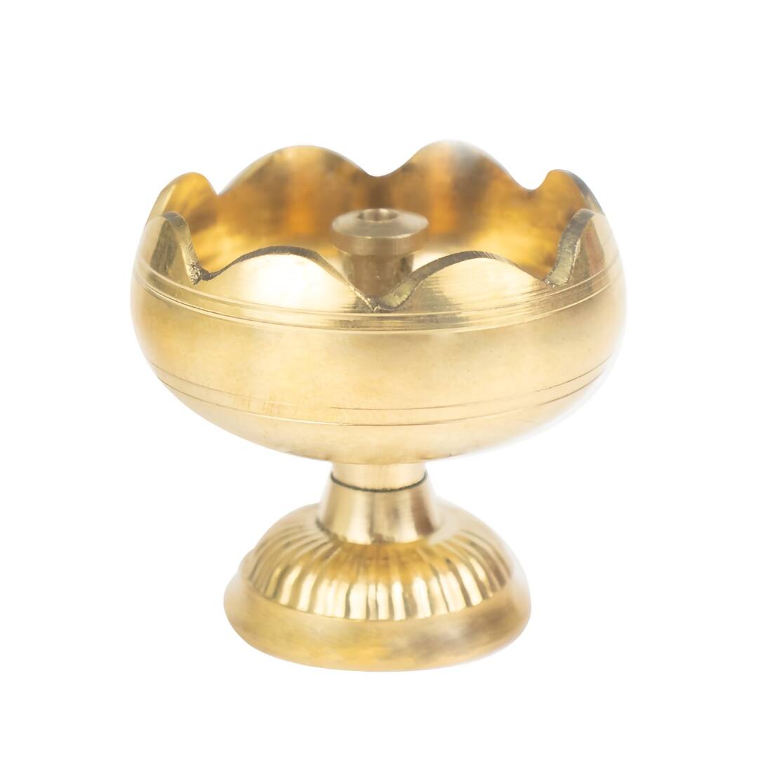 Spillbox Gold-Toned Brass Big Diya Pooja Essential | Swadesiicart
