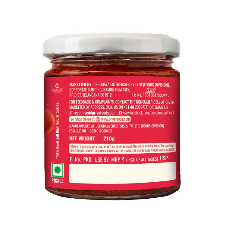 Priya Low Salt Tomato Pickle | Swadesiicart