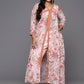 Ahalyaa Women's Traditional wear Kurta Set - Pink | Swadesiicart