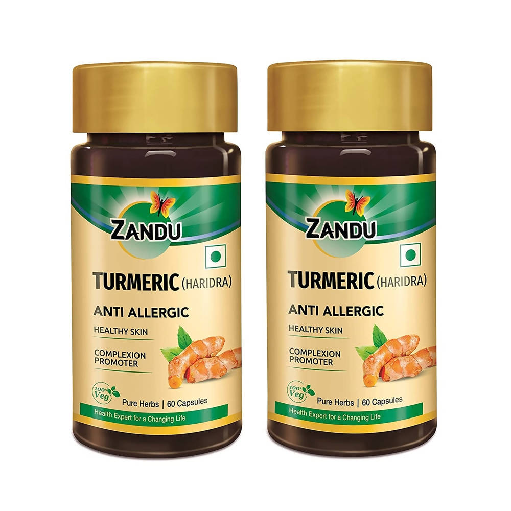 Zandu Turmeric (Haridra) Anti Allergic Capsules | Swadesiicart
