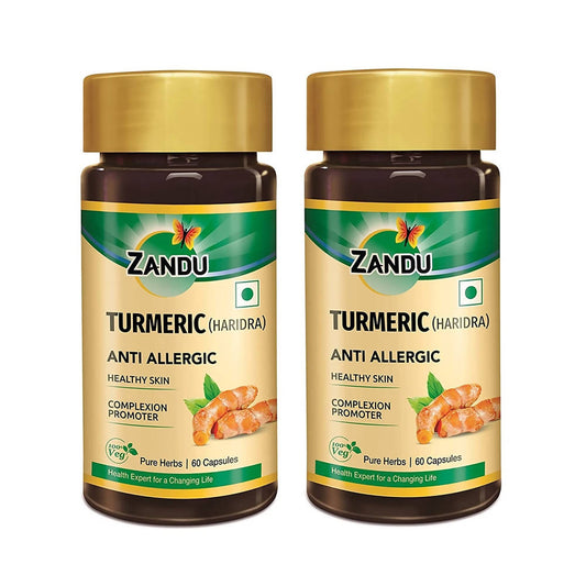 Zandu Turmeric (Haridra) Anti Allergic Capsules | Swadesiicart