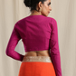 trueBrowns Pink Crinkle Gota Blouse | Swadesiicart