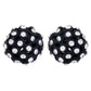 Trendoo Jewelry Gold Plated Stylish Fancy Black Studs