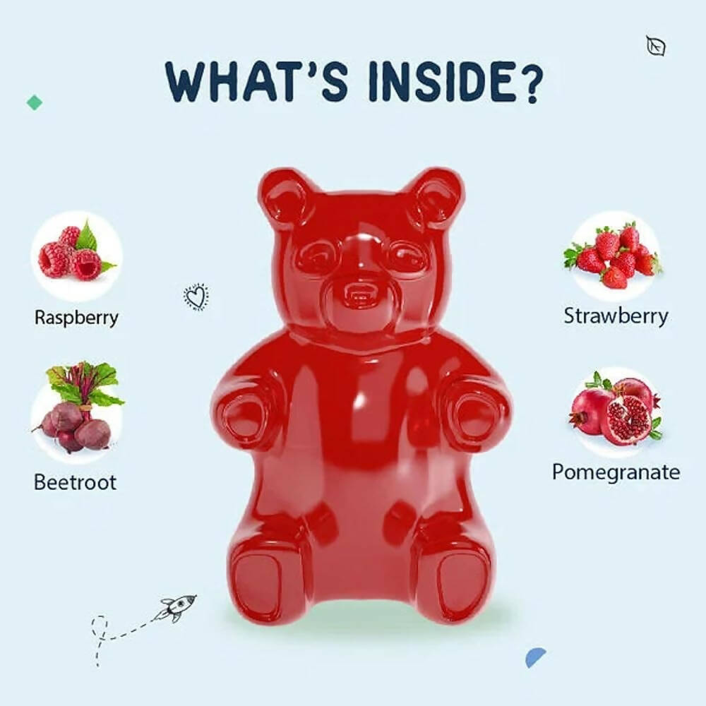 Little Joys DHA Brain Health Gummies for Kids (2-6 yrs)-No Added Sugar|Strawberry Flavor - Swadesiicart