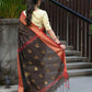 Beatitude Brown Cotton Banarasi Saree | Swadesiicart